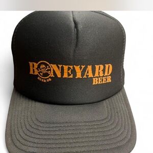 BONEYARD BEER Charcoal Mesh Snapback Hat By Otto